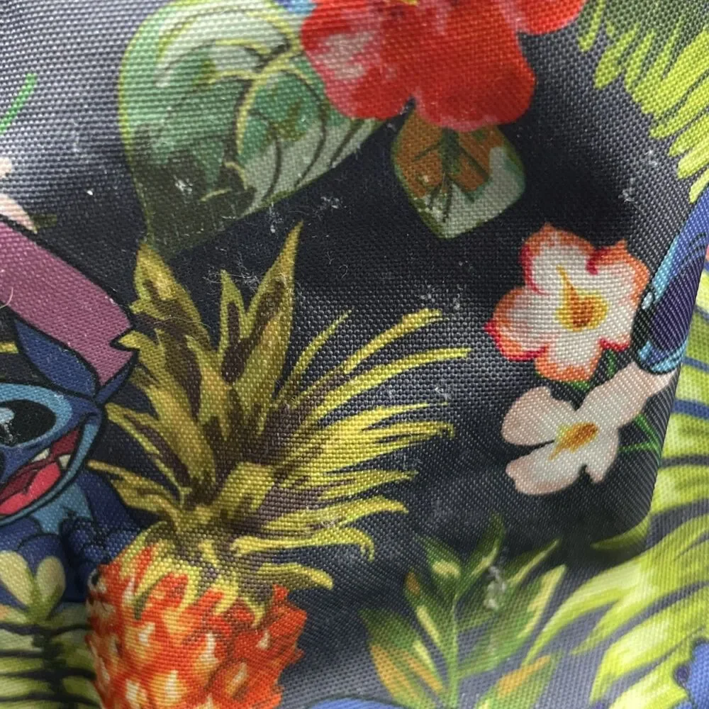 Loungefly Disney Stitch Nylon Full Size Backpack Hawaii Pineapple Floral